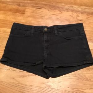 Black low rise shorts